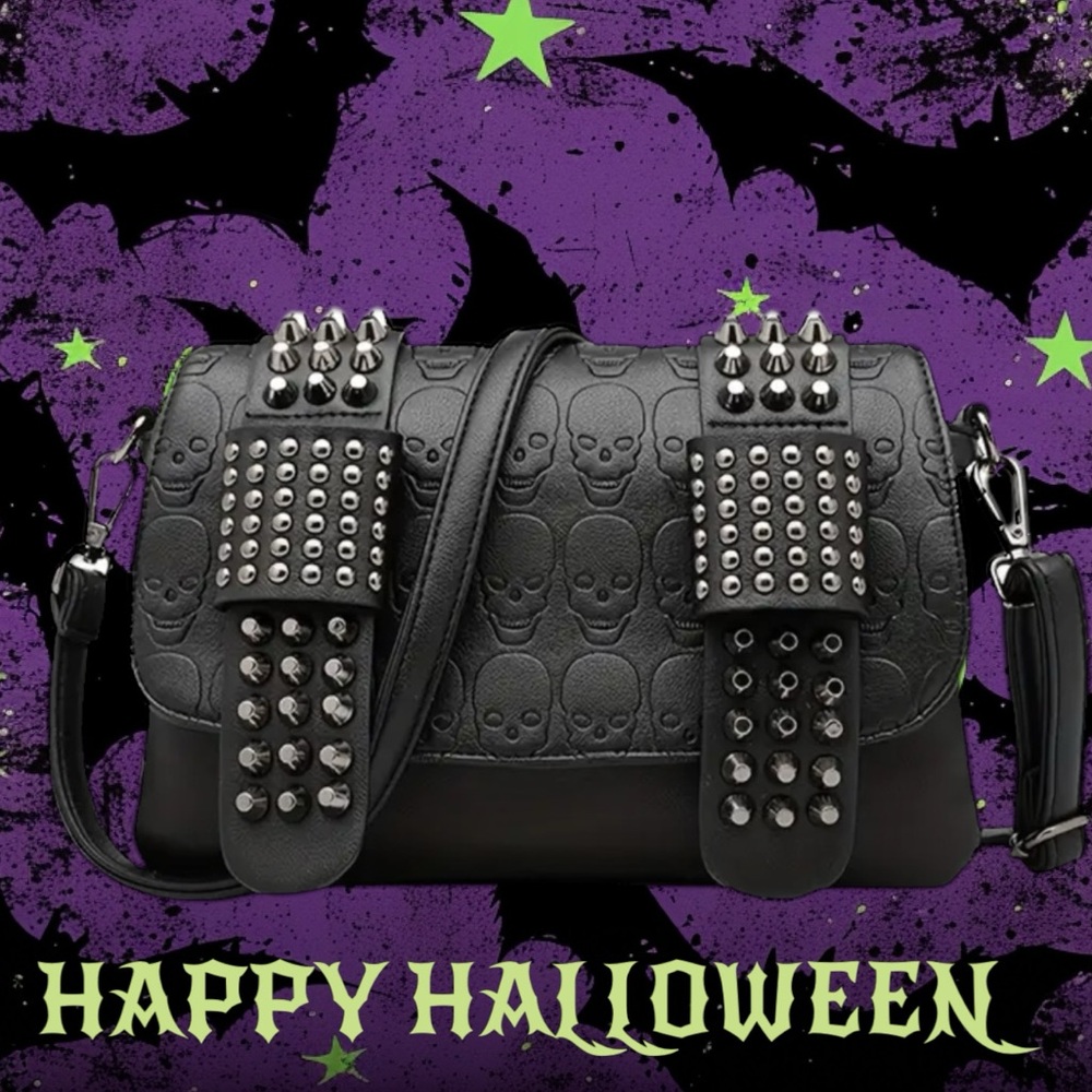 Studded Black Shoulder Bag